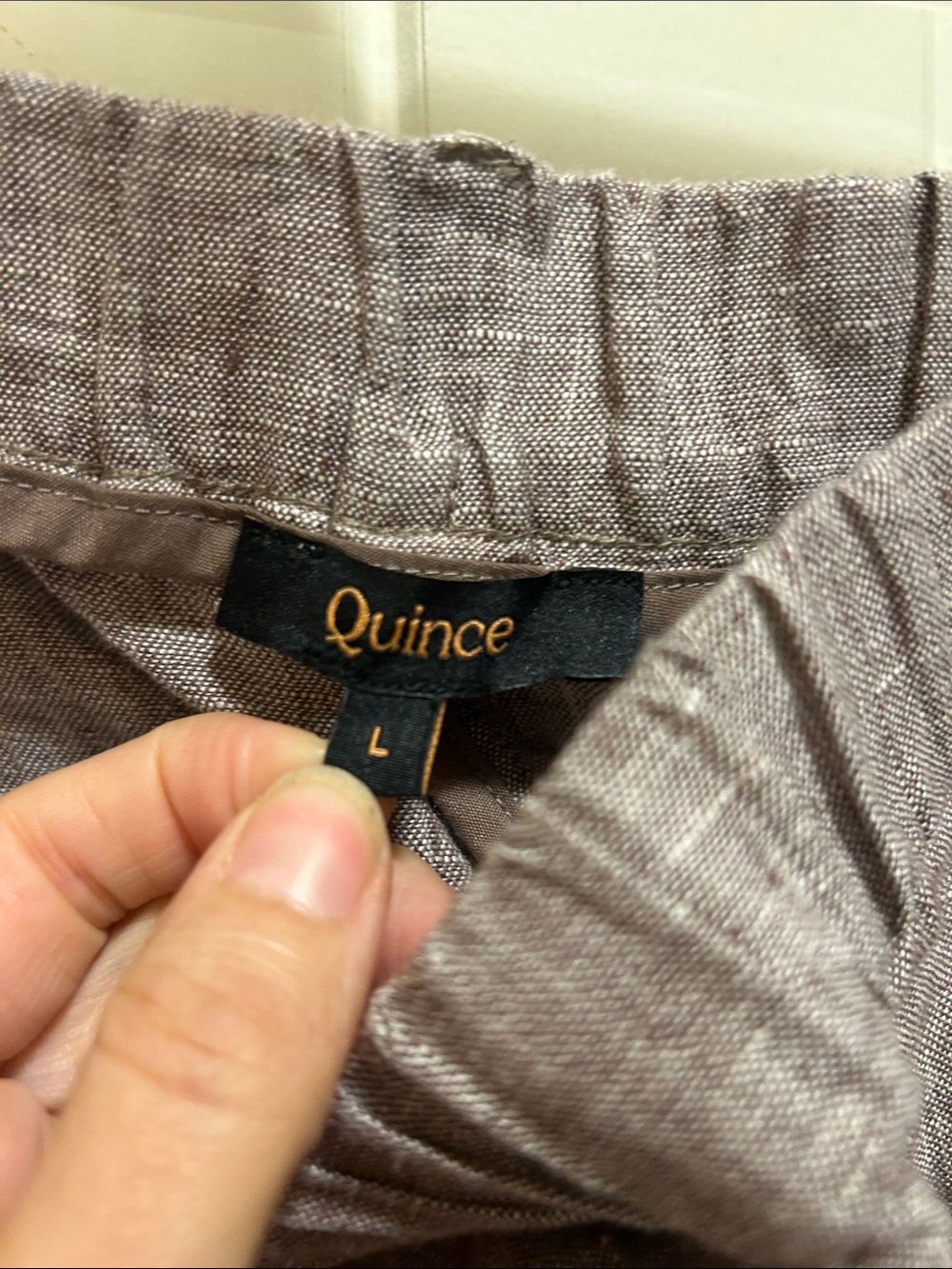 Quince large brown linen pants - Picture 2 of 5